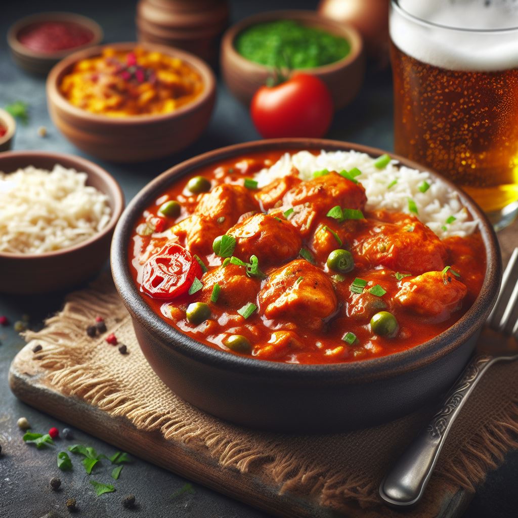 Chicken tikka masala at Hillgate Brewery.